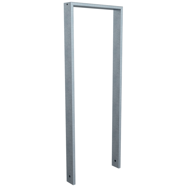 Lean-on hoop made of steel tube | Square tube, 80 x 20 mm | without cross bar | total width: 450 mm | hot-dip galvanized